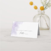Carte De Placement Nettoyage aquarelle | Carte de Mariage plié violet (Devant)