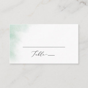 Carte De Placement Nettoyage aquarelle   Mariage plat vert