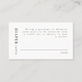 Carte De Placement NINA Moderne Petit Sage Vert Déchets Raffle (Devant)