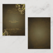 Carte De Placement Noble Gold et Brown table de défilement (Devant / Derrière)