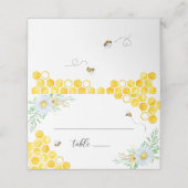 Carte De Placement Noces abeille miel florale (Extérieur déplié)