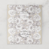 Carte De Placement Noces de roses d'hiver rustiques blanches Plan de (Extérieur déplié)