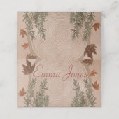 Carte De Placement Noël botanique élégant (Extérieur déplié)