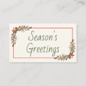 Carte De Placement Noël classique (Dos)