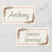 Carte De Placement Noël classique (Devant / Derrière)