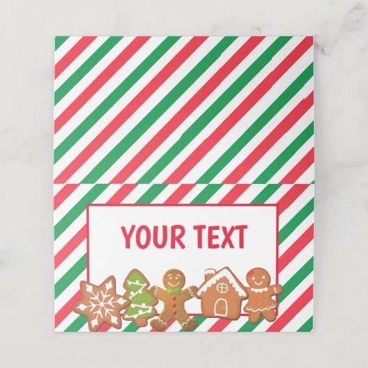 Carte De Placement Noël Cookie Exchange Party Nourriture Tentes (Extérieur déplié)