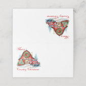 Carte De Placement Noël du pays (Extérieur déplié)