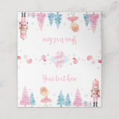 Carte De Placement Noël Fairy Nutcracker Anniversaire Carte de lieu (Extérieur déplié)