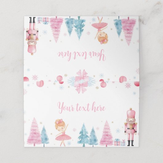 Carte De Placement Noël Fairy Nutcracker Anniversaire Carte de lieu (Extérieur déplié)