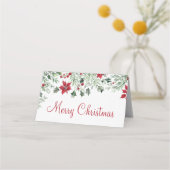 Carte De Placement Noël houx aquarelle (Dos)