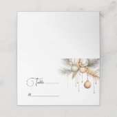 Carte De Placement Noël Mariage Moderne Elégant hiver (Extérieur déplié)