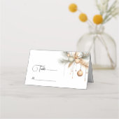 Carte De Placement Noël Mariage Moderne Elégant hiver (Devant)