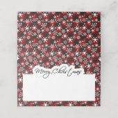 Carte De Placement Noël Plaid et neige (Extérieur déplié)