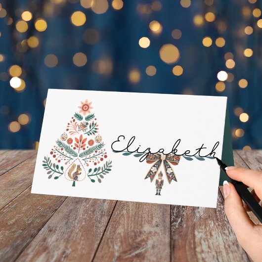 Carte De Placement Noël scandinave