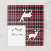 Carte De Placement Noël Scottish Red Tartan Plaid Motif Stade (Extérieur déplié)