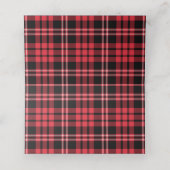 Carte De Placement Noël Scottish Red Tartan Plaid Motif Stade (Intérieur déplié)