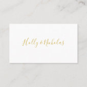 Carte De Placement Noël simple et élégant | Mariage plat blanc (Dos)