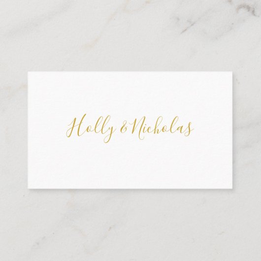 Carte De Placement Noël simple et élégant | Mariage plat blanc (Dos)
