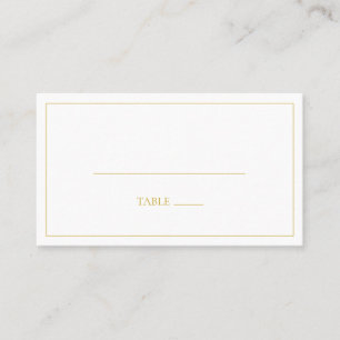 Carte De Placement Noël simple et élégant   Mariage plat blanc