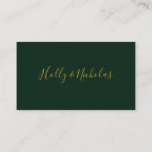 Carte De Placement Noël simple et élégant | Mariage plat vert (Dos)