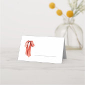 Carte De Placement Nœud rouge classique pour les fêtes (Devant)
