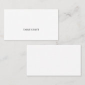 Carte De Placement Noir blanc de police moderne (Devant / Derrière)