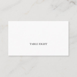 Carte De Placement Noir blanc de police moderne