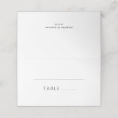 Carte De Placement Noir & blanc Simple Élégant Mariage minimal (Extérieur déplié)