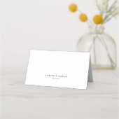Carte De Placement Noir & blanc Simple Élégant Mariage minimal (Dos)
