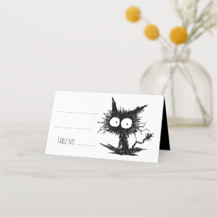 Carte De Placement Noir Chat Kitten GabiGabi