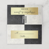 Carte De Placement Noir et blanc (Extérieur déplié)