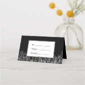 Carte De Placement Noir et blanc vert Entree Choix plié (Devant)