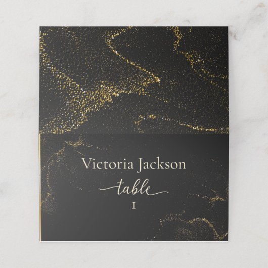 Carte De Placement Noir et or (Extérieur déplié)