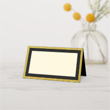 Carte de placement Noir & Or | Vierge pour les nom