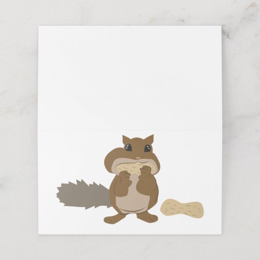 Carte De Placement Noix de récolte d'écureuil (Extérieur déplié)