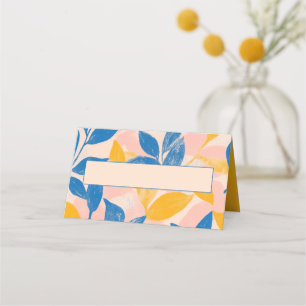 Carte De Placement Nom botanique Place Card Nom manuscrit Espace