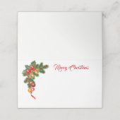 Carte De Placement Nom de la fête de Noël Carte Place (Extérieur déplié)