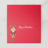 Carte De Placement Nom de la fête de Noël Place Card Nutcracker (Extérieur déplié)