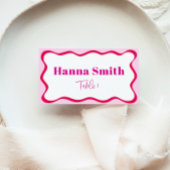 Carte De Placement Nom de la nuptiale de la frontière rose chaud