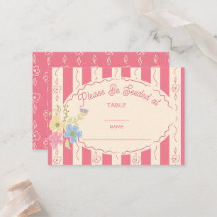 Carte De Placement Nom de la table du mariage de paquets de semences