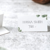 Carte De Placement Nom de la verdure d'eucalyptus Vert sauge