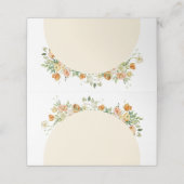 Carte De Placement Nom de l'arc des fleurs de saumons de printemps (Extérieur déplié)