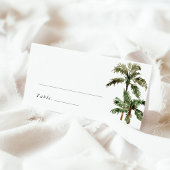 Carte De Placement Nom de mariage de destination tropicale avec palmi