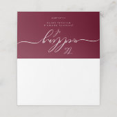 Carte De Placement Nom de mariage simple bordeaux (Extérieur déplié)