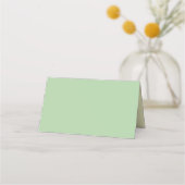 Carte De Placement Nom de mariage simple pistache et crème (Devant)