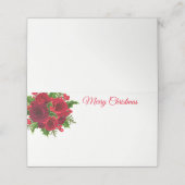 Carte De Placement Nom de Noël Place Carte-Roses rouges (Extérieur déplié)