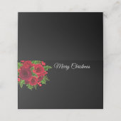 Carte De Placement Nom de Noël Place Carte-Roses rouges (Extérieur déplié)