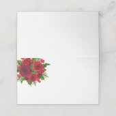 Carte De Placement Nom de Noël Place Carte-Roses rouges (Extérieur déplié)