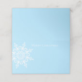 Carte De Placement Nom de vacances Lieu Carte-Snowflake (Extérieur déplié)