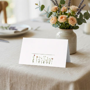 Carte De Placement Nom du mariage de fleurs sauvages